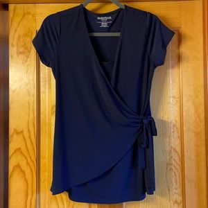 Nursing top - navy blue wrap